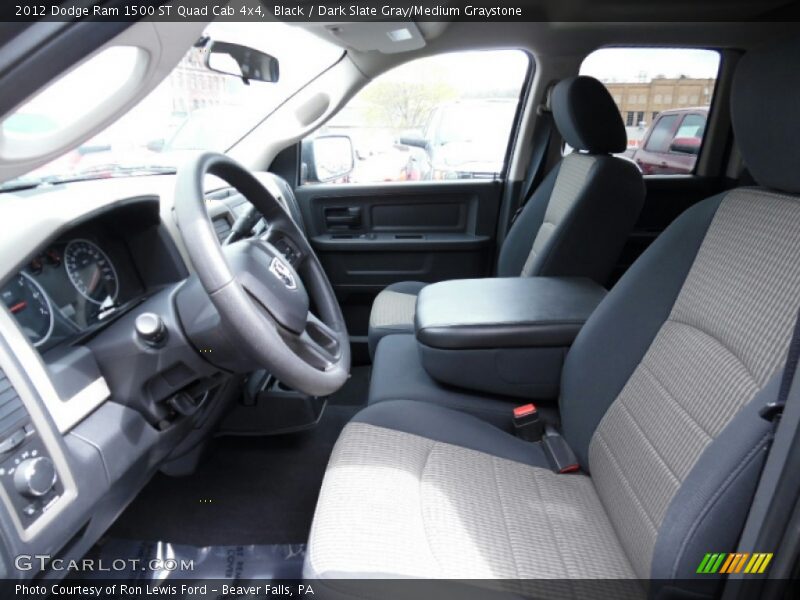 Black / Dark Slate Gray/Medium Graystone 2012 Dodge Ram 1500 ST Quad Cab 4x4