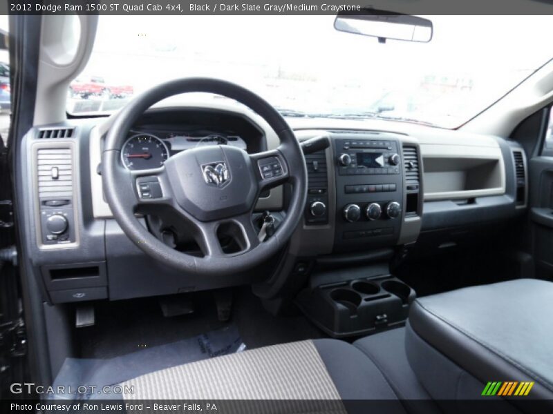 Black / Dark Slate Gray/Medium Graystone 2012 Dodge Ram 1500 ST Quad Cab 4x4