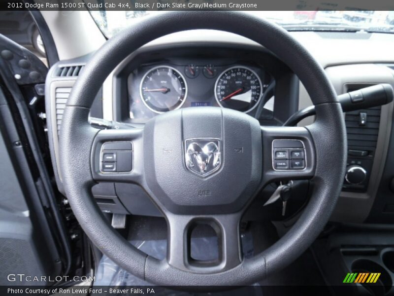 Black / Dark Slate Gray/Medium Graystone 2012 Dodge Ram 1500 ST Quad Cab 4x4