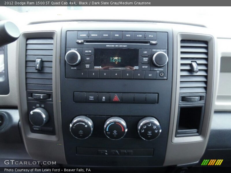 Black / Dark Slate Gray/Medium Graystone 2012 Dodge Ram 1500 ST Quad Cab 4x4