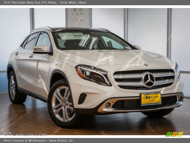 Cirrus White / Black 2015 Mercedes-Benz GLA 250 4Matic