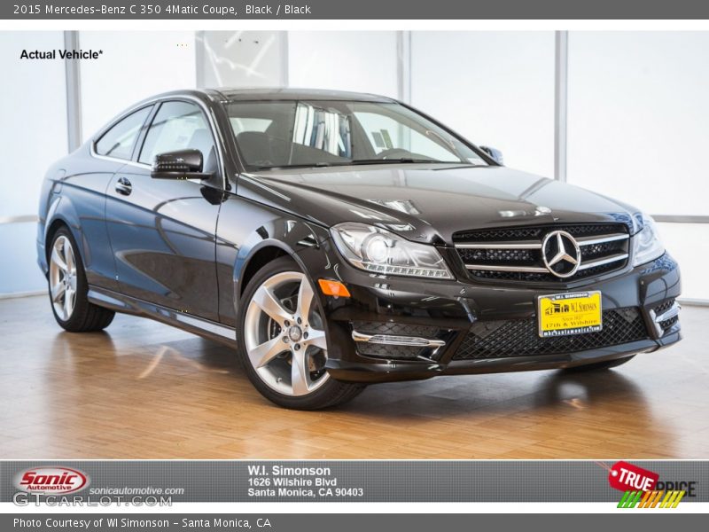 Black / Black 2015 Mercedes-Benz C 350 4Matic Coupe
