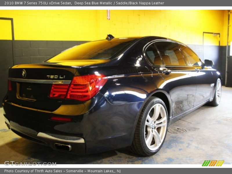 Deep Sea Blue Metallic / Saddle/Black Nappa Leather 2010 BMW 7 Series 750Li xDrive Sedan