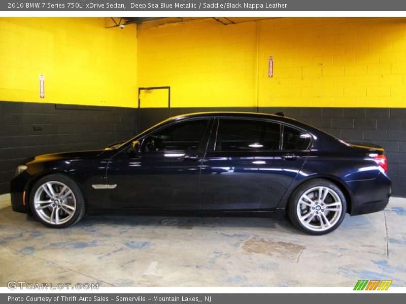 Deep Sea Blue Metallic / Saddle/Black Nappa Leather 2010 BMW 7 Series 750Li xDrive Sedan