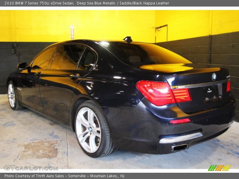 Deep Sea Blue Metallic / Saddle/Black Nappa Leather 2010 BMW 7 Series 750Li xDrive Sedan