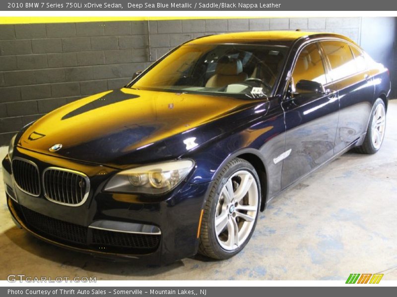 Deep Sea Blue Metallic / Saddle/Black Nappa Leather 2010 BMW 7 Series 750Li xDrive Sedan
