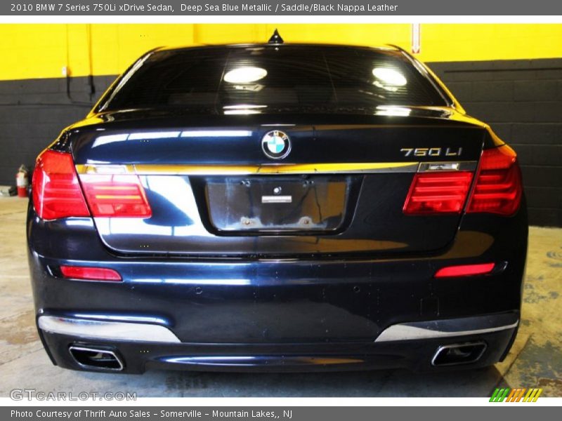 Deep Sea Blue Metallic / Saddle/Black Nappa Leather 2010 BMW 7 Series 750Li xDrive Sedan