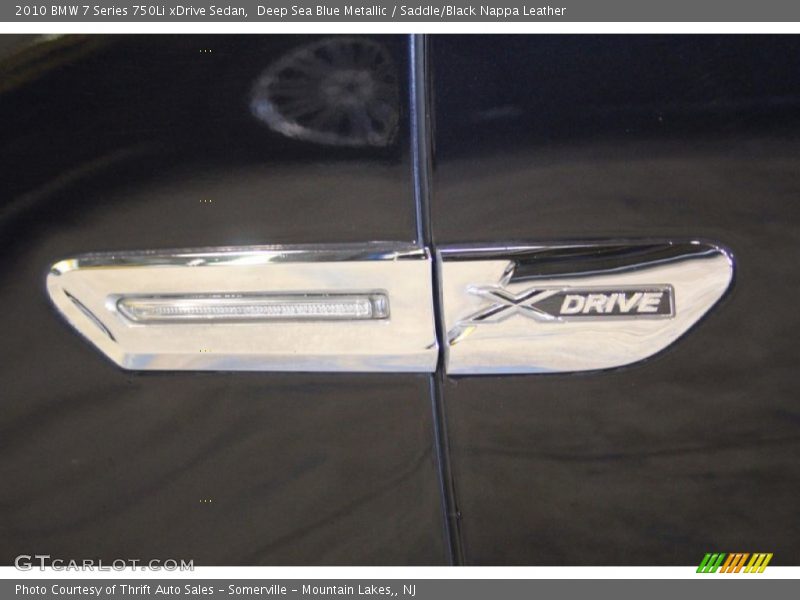 Deep Sea Blue Metallic / Saddle/Black Nappa Leather 2010 BMW 7 Series 750Li xDrive Sedan