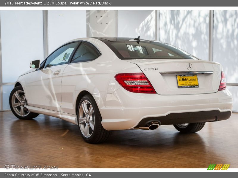 Polar White / Red/Black 2015 Mercedes-Benz C 250 Coupe
