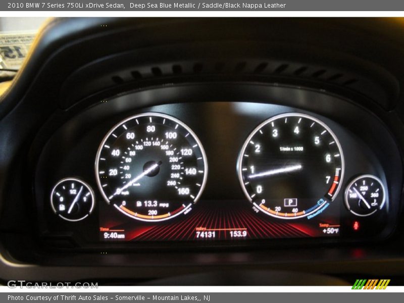 Deep Sea Blue Metallic / Saddle/Black Nappa Leather 2010 BMW 7 Series 750Li xDrive Sedan