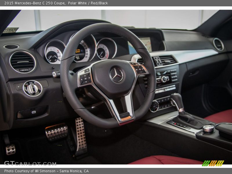 Polar White / Red/Black 2015 Mercedes-Benz C 250 Coupe