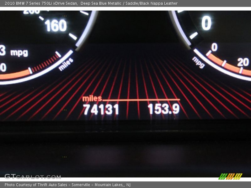 Deep Sea Blue Metallic / Saddle/Black Nappa Leather 2010 BMW 7 Series 750Li xDrive Sedan