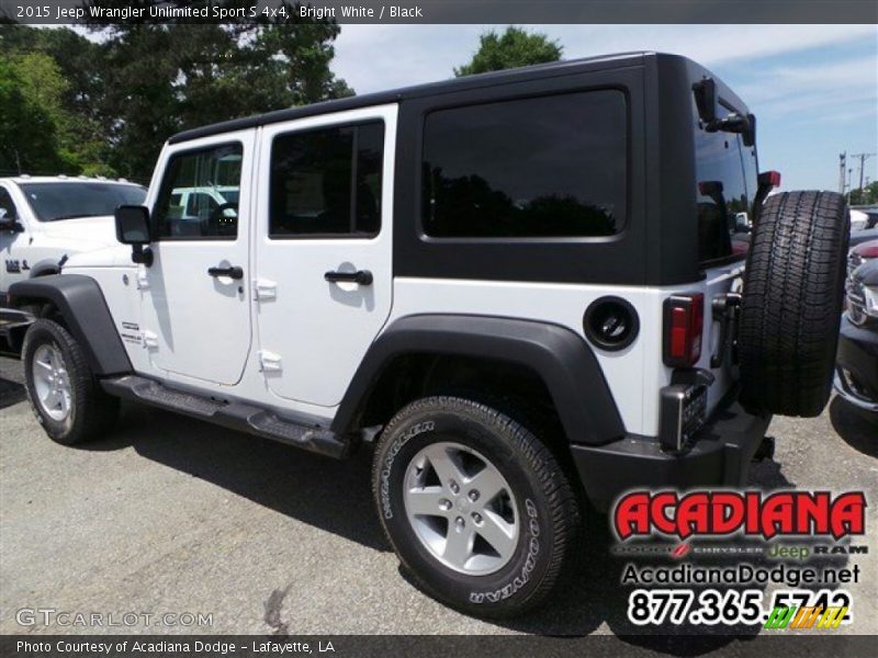 Bright White / Black 2015 Jeep Wrangler Unlimited Sport S 4x4