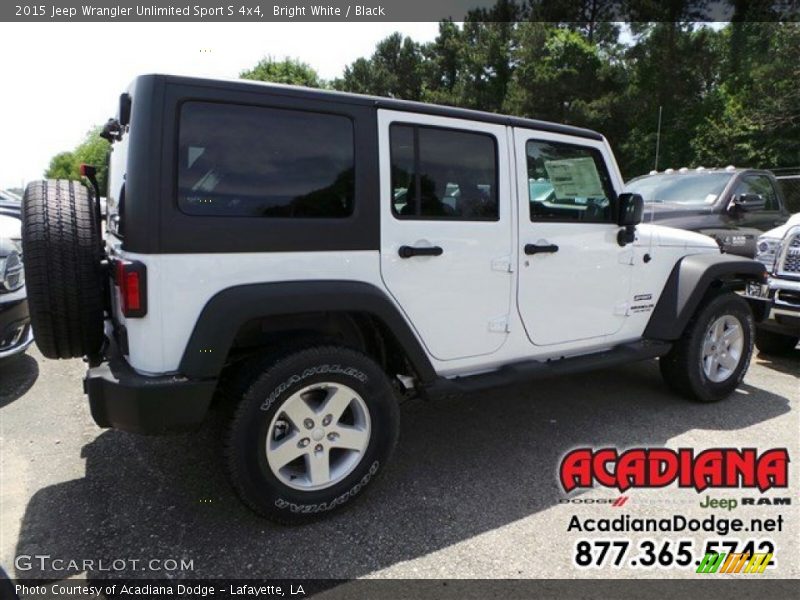 Bright White / Black 2015 Jeep Wrangler Unlimited Sport S 4x4