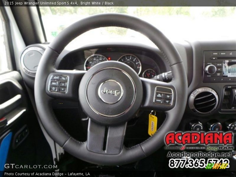 Bright White / Black 2015 Jeep Wrangler Unlimited Sport S 4x4