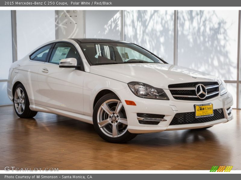 Polar White / Red/Black 2015 Mercedes-Benz C 250 Coupe