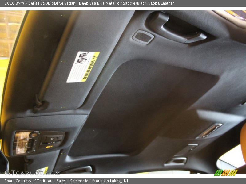 Deep Sea Blue Metallic / Saddle/Black Nappa Leather 2010 BMW 7 Series 750Li xDrive Sedan