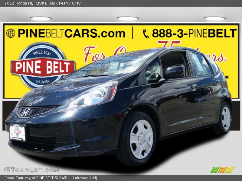 Crystal Black Pearl / Gray 2012 Honda Fit