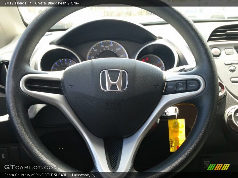 Crystal Black Pearl / Gray 2012 Honda Fit