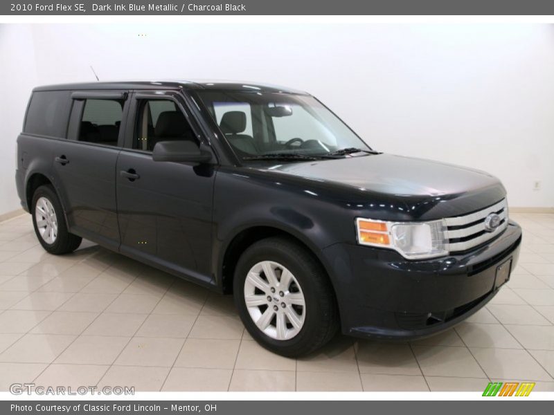 Dark Ink Blue Metallic / Charcoal Black 2010 Ford Flex SE