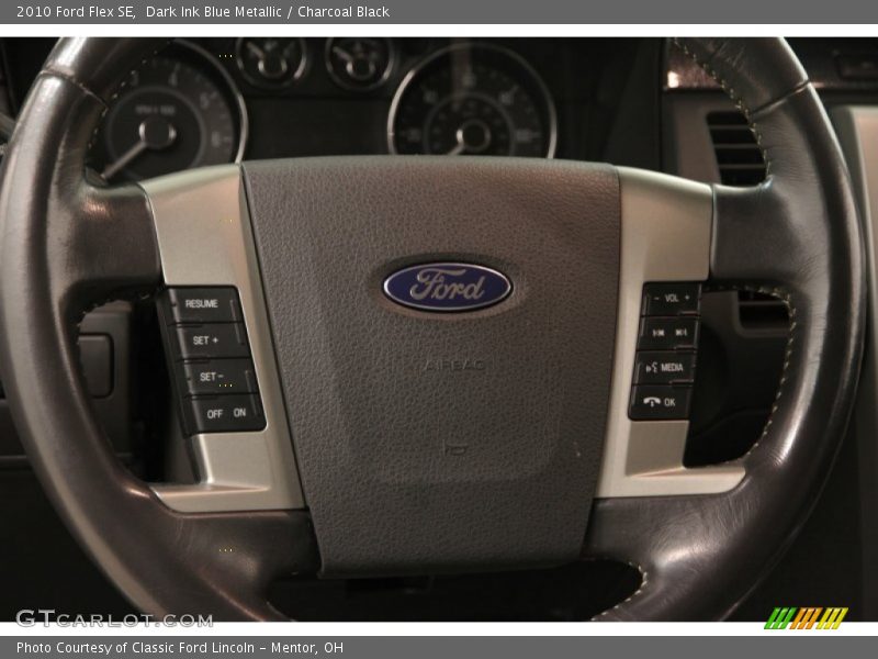 Dark Ink Blue Metallic / Charcoal Black 2010 Ford Flex SE