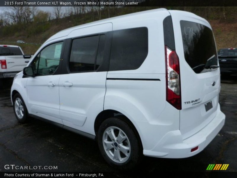 Frozen White / Medium Stone Leather 2015 Ford Transit Connect XLT Wagon