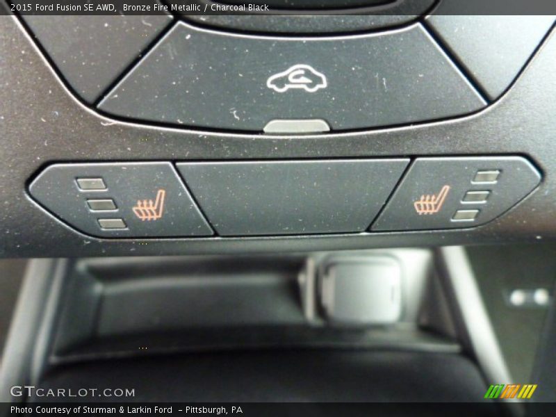Bronze Fire Metallic / Charcoal Black 2015 Ford Fusion SE AWD