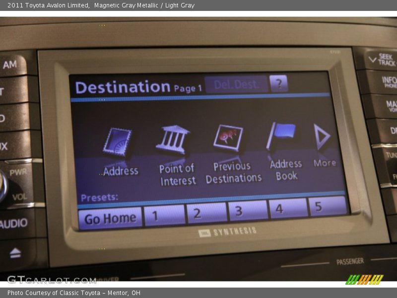 Magnetic Gray Metallic / Light Gray 2011 Toyota Avalon Limited