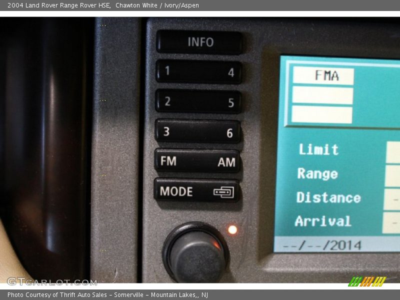 Controls of 2004 Range Rover HSE