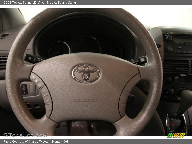 Silver Shadow Pearl / Stone 2008 Toyota Sienna LE
