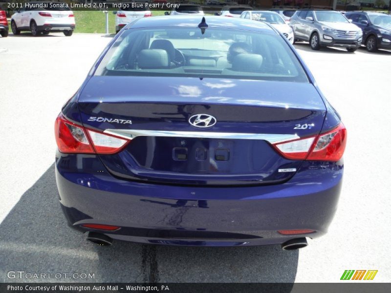 Indigo Blue Pearl / Gray 2011 Hyundai Sonata Limited 2.0T