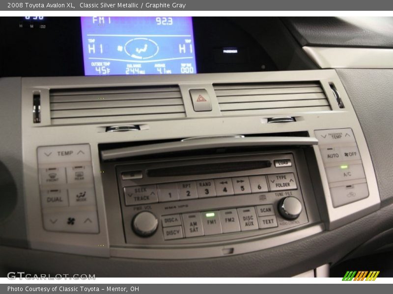 Controls of 2008 Avalon XL