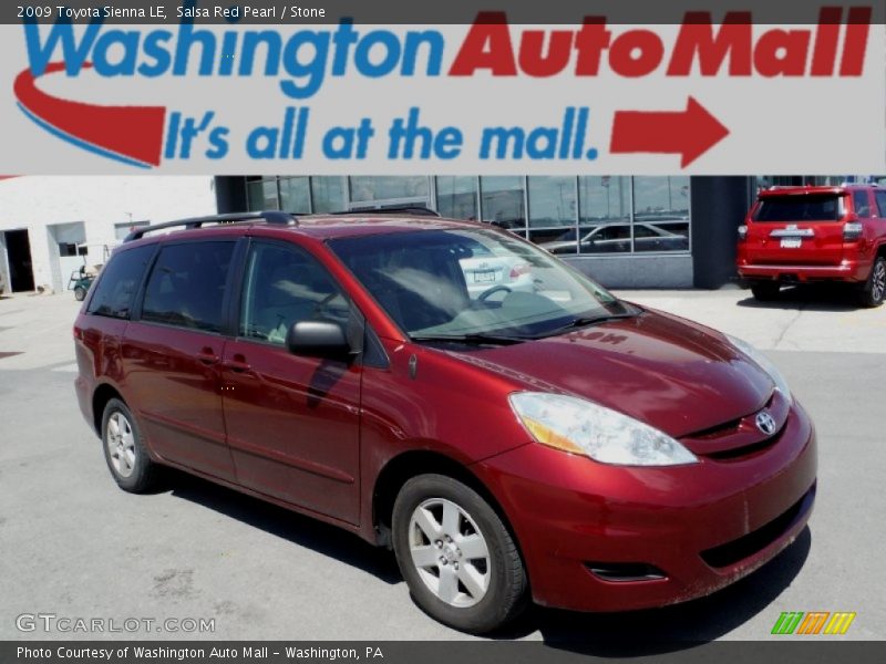 Salsa Red Pearl / Stone 2009 Toyota Sienna LE
