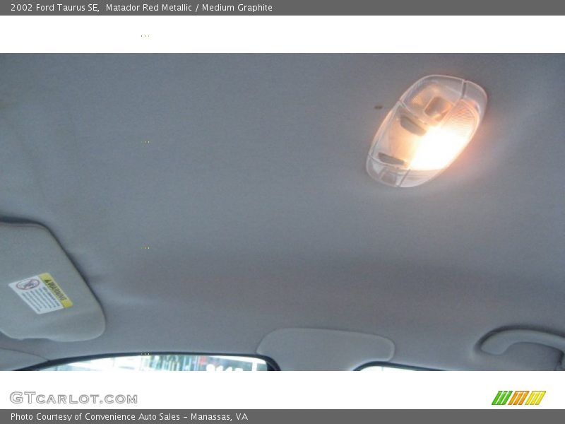 Matador Red Metallic / Medium Graphite 2002 Ford Taurus SE