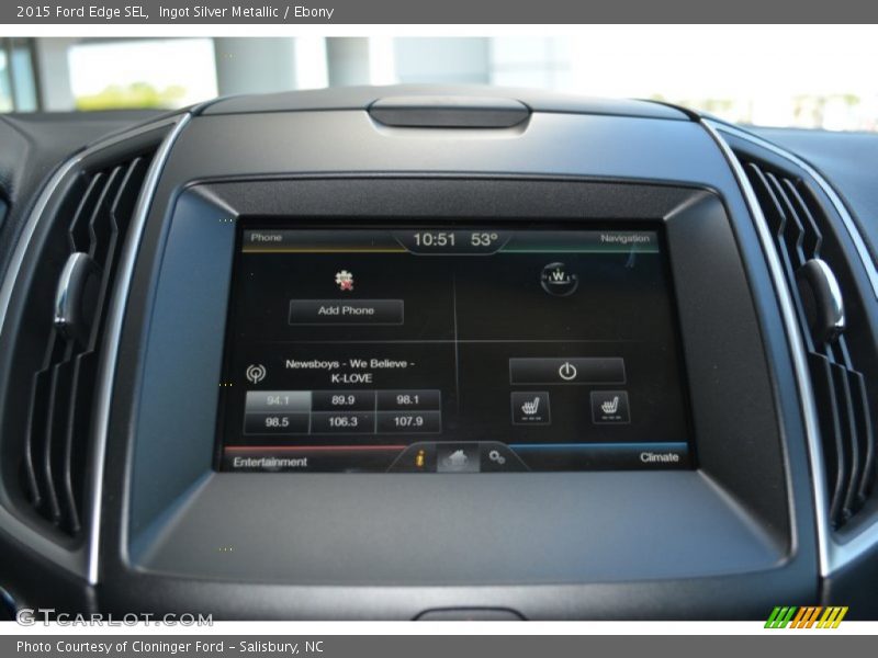 Ingot Silver Metallic / Ebony 2015 Ford Edge SEL