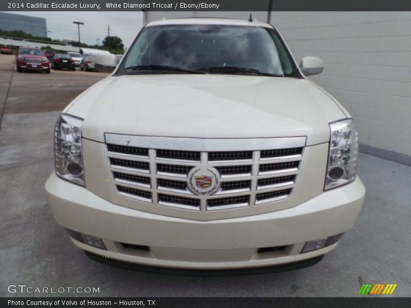 White Diamond Tricoat / Ebony/Ebony 2014 Cadillac Escalade Luxury