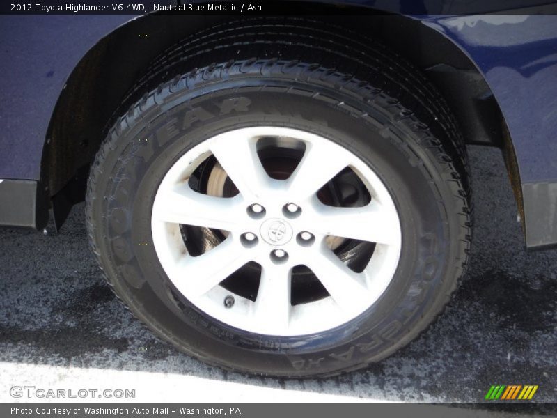 Nautical Blue Metallic / Ash 2012 Toyota Highlander V6 4WD