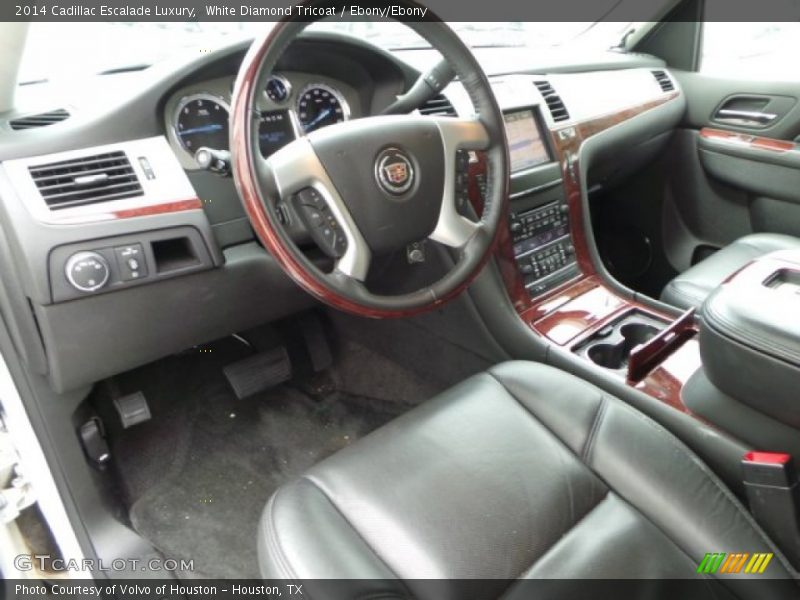 White Diamond Tricoat / Ebony/Ebony 2014 Cadillac Escalade Luxury