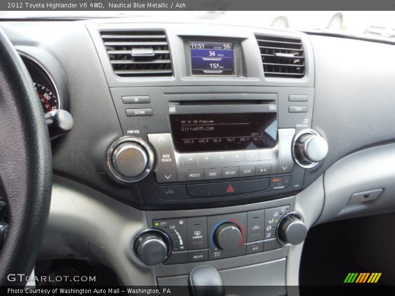 Nautical Blue Metallic / Ash 2012 Toyota Highlander V6 4WD