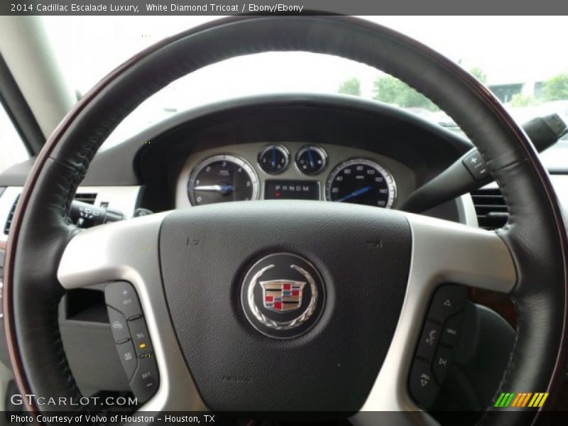 White Diamond Tricoat / Ebony/Ebony 2014 Cadillac Escalade Luxury