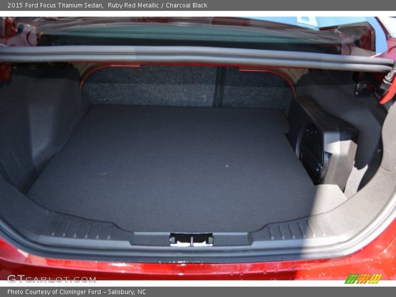 Ruby Red Metallic / Charcoal Black 2015 Ford Focus Titanium Sedan