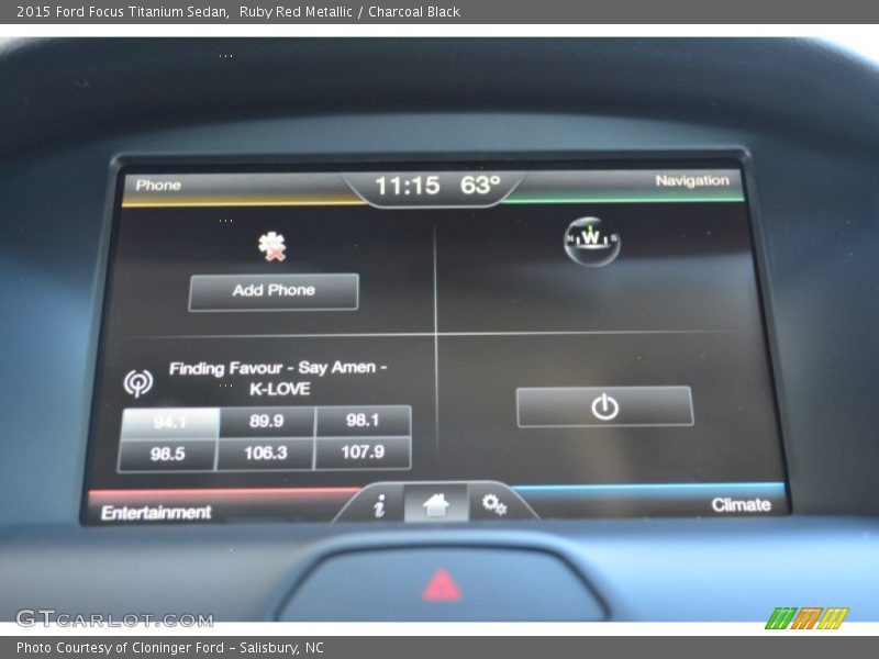 Ruby Red Metallic / Charcoal Black 2015 Ford Focus Titanium Sedan