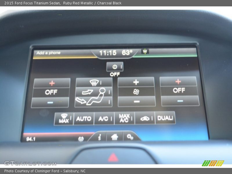 Ruby Red Metallic / Charcoal Black 2015 Ford Focus Titanium Sedan