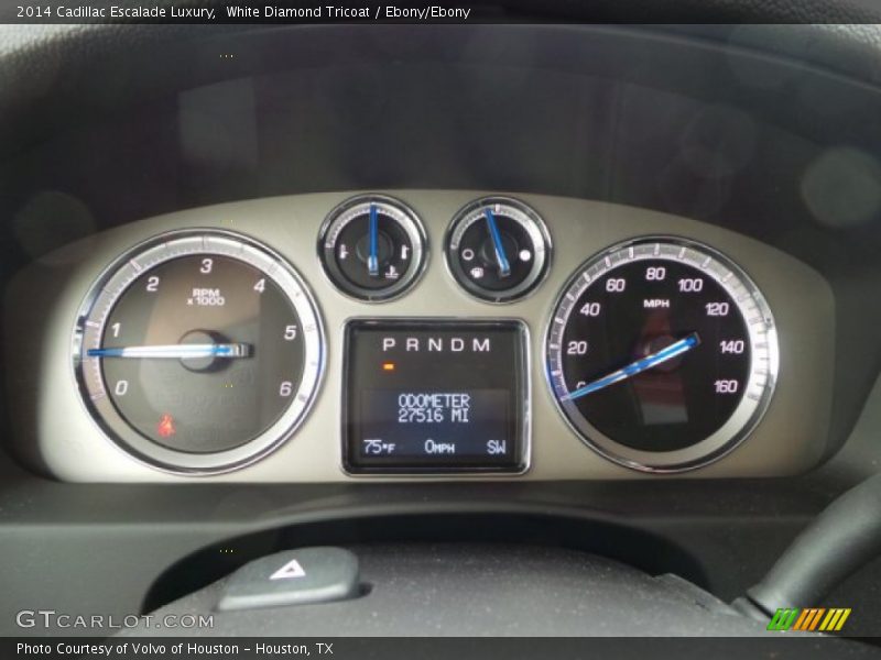 White Diamond Tricoat / Ebony/Ebony 2014 Cadillac Escalade Luxury