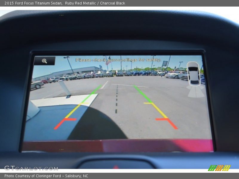 Ruby Red Metallic / Charcoal Black 2015 Ford Focus Titanium Sedan