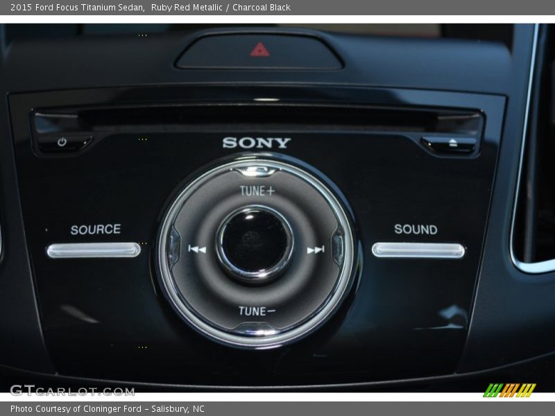 Ruby Red Metallic / Charcoal Black 2015 Ford Focus Titanium Sedan