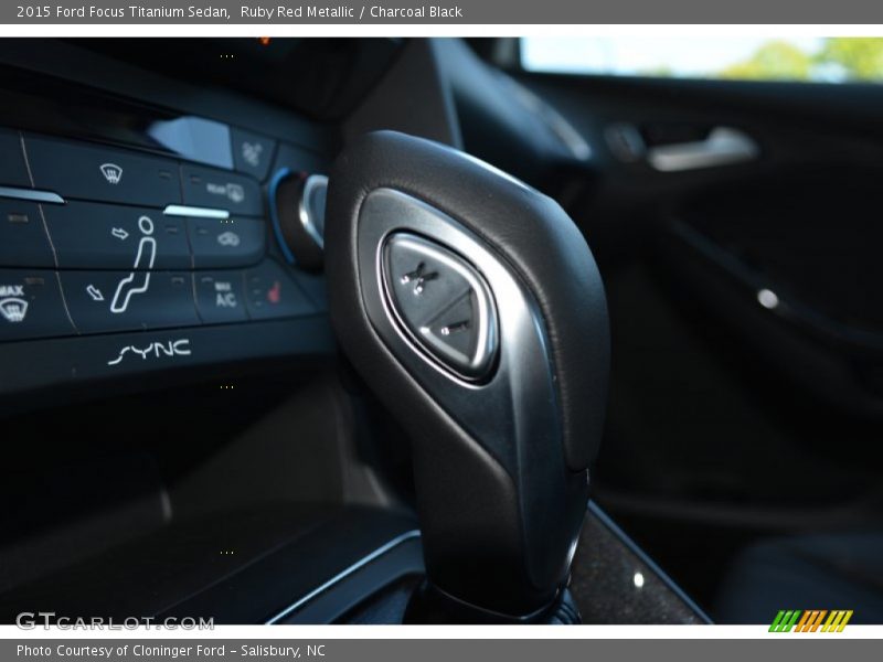 Ruby Red Metallic / Charcoal Black 2015 Ford Focus Titanium Sedan