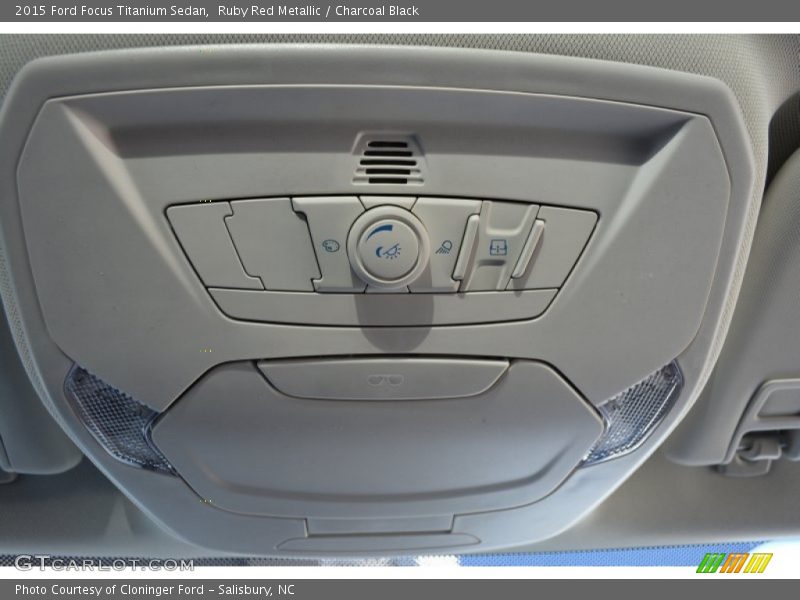 Ruby Red Metallic / Charcoal Black 2015 Ford Focus Titanium Sedan