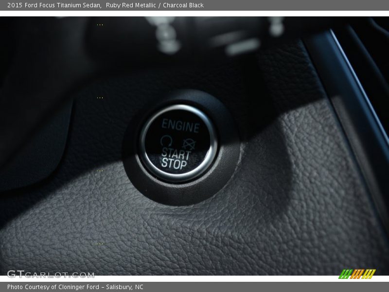 Ruby Red Metallic / Charcoal Black 2015 Ford Focus Titanium Sedan