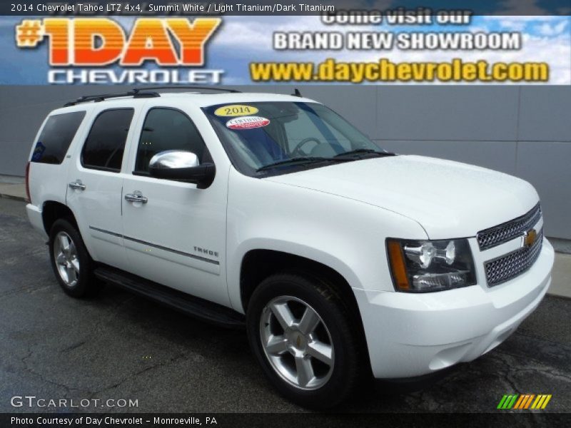 Summit White / Light Titanium/Dark Titanium 2014 Chevrolet Tahoe LTZ 4x4